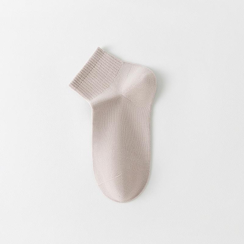 Female Spring and Autumn Pure Cotton Does Not Drop with Antibacterial Deodorant Sweat-absorbing Socks