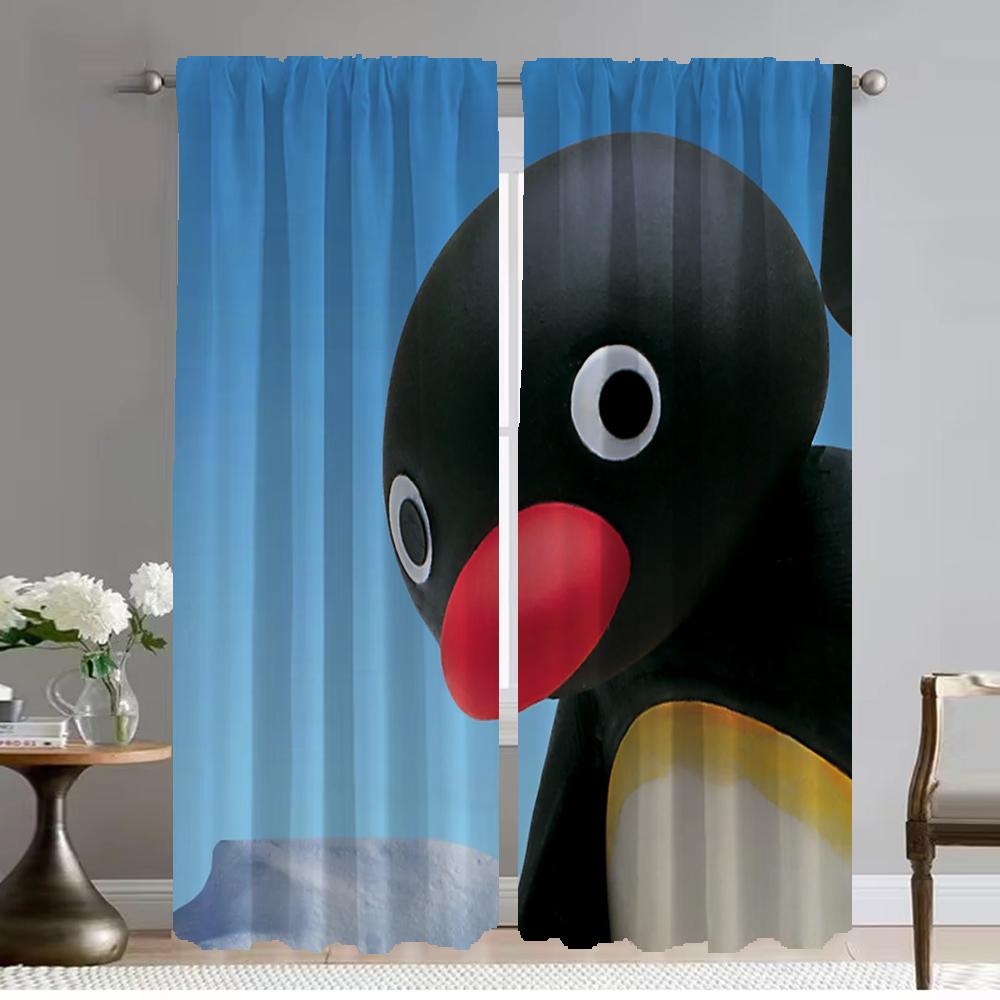 

Pingu Shades Blackout Curtains 2 Pieces Home Interior Curtains for Living Room Curtain Halloween Decoration Tulle for Bedroom W50xH70cmx2pcs-CL