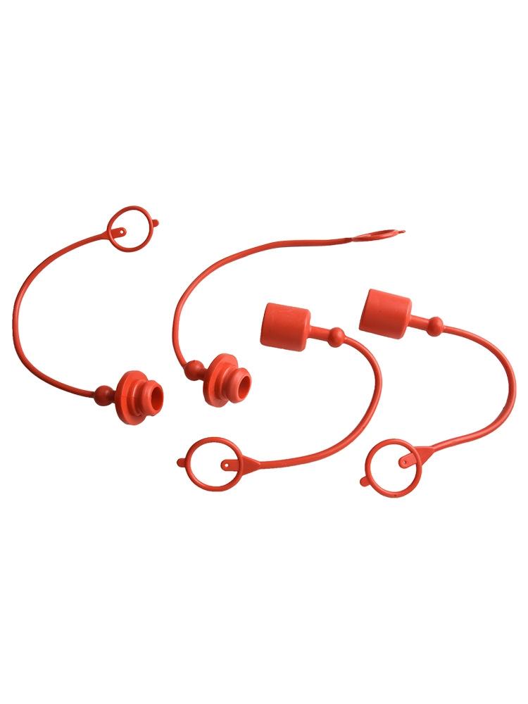 2 Sets Hydraulic Quick Disconnect Dust Cap Fittings for ISO A Couplers