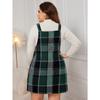 Women's Spring, Autumn and Winter Skirt Coat Inside the Skirt New Plaid Strappy Dress Plus Size XL-6XL Loose Strappy Dresses