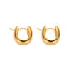 Premium Sense Metal Smooth Surface Simple Versatile Earrings Ear Buckles Niche Design Light Luxury Minimalist Earrings