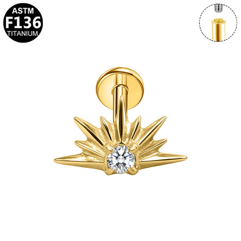 G23 Titanium Star Wing Ear Stud - Designer Style, Fashionable and Simple Piercing Jewelry