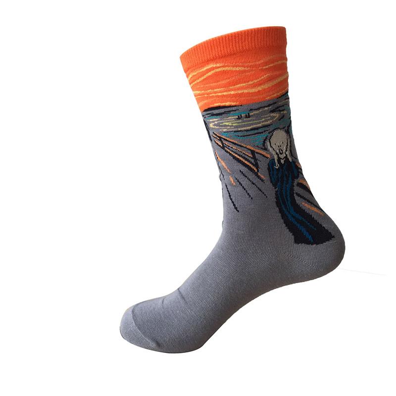 Cotton Socks Men Starry Night Winter Retro Women Personality Art Van Gogh Socks Oil Painting Socks Funny Happy Socks Male Socken