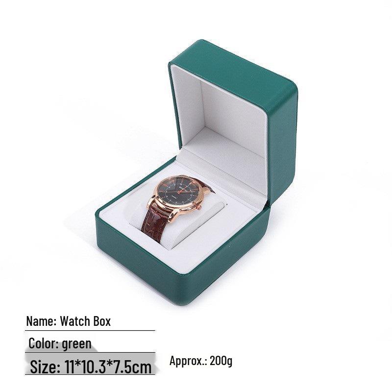 Frosted PU Flip-Top Watch and Jewelry Storage Box