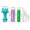 Professional Knit Spool Looms with Wool Set Cord Rope Knitting Weaving Tool with Colorful Wool 6-color/8-color Durable