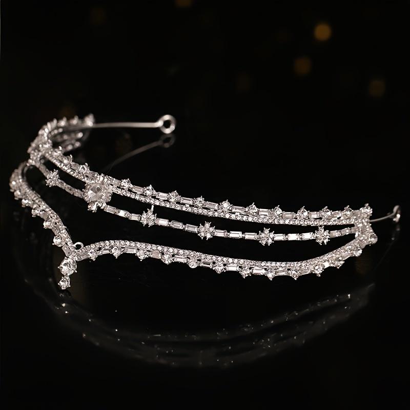 Silver Color Crystal Crown Tiara for Women Bride Party Rhinestone Prom Diadem Bridal Wedding Hair Accessories Jewelry Crown Gift