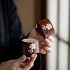 Japanese Ceramic Teacups Chinese Kungfu Tea Cup Retro Personal Teaware Sakura Cherry Cups Household Drinkware Supplied Gift Box