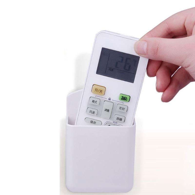 Self-Adhesive Wall Mount Remote Control Holder Multifunctional Pencil Organiser Holder Makeup Brushes Holder for Wall