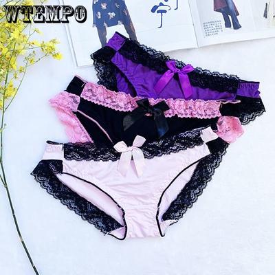 Antibakterieller, atmungsaktiver, sexy Slip mit Spitzensaum, niedriger Taille, bequemer und nahtloser Mädchen-Slip für alle Jahreszeiten