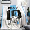 1PC Messi Patterned Flannel Blanket Suitable For All Seasons for Home Decor Warmth and Comfort Gifts Holiday Present