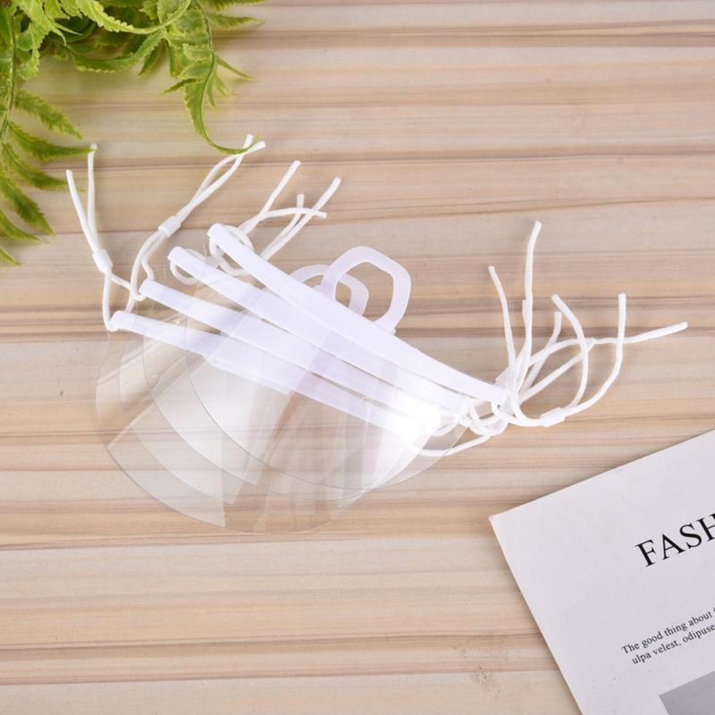 20Pcs Clear Plastic Catering Mask Hotel Beauty Chef Waiter Protective Mask Reusable Visible Splash Proof Mask