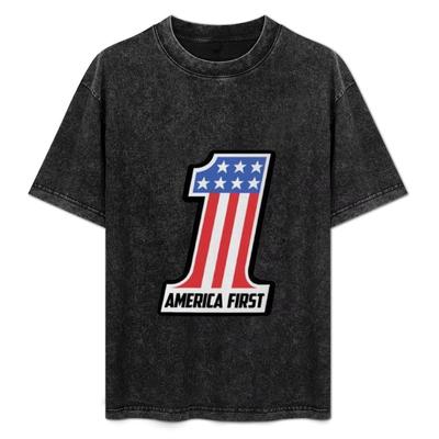 Summer Short-sleeved America's First T-shirt Men's and Women's T-shirts with Favorable Prices Pure Cotton Clothes