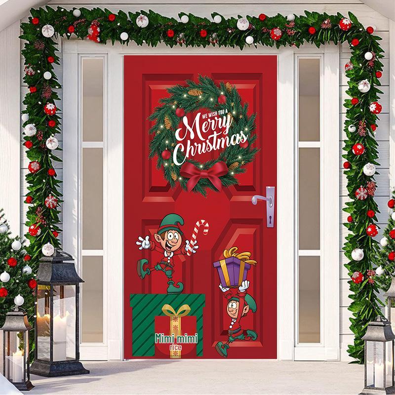 Green Legend Christmas Door Sticker & Hanging Cloth Décor