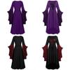 Ladies Gothic Cosplay Dress Polyester Fabric With Skull Pattern And Large Swing Skirt