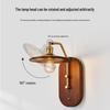 Retro Wabi-Sabi Brass and Wood Wall Lamp for High-End Homestay or Living Room Décor