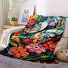 1pc Butterfly Print Blanket, Flannel Blanket, Soft Warm Throw Blanket Nap Blanket For Couch Sofa Office Bed Camping Travel