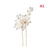 Women Gold Rhinestone Pearl Hair Comb Hair Clip Bridal Wedding Hair Accessories