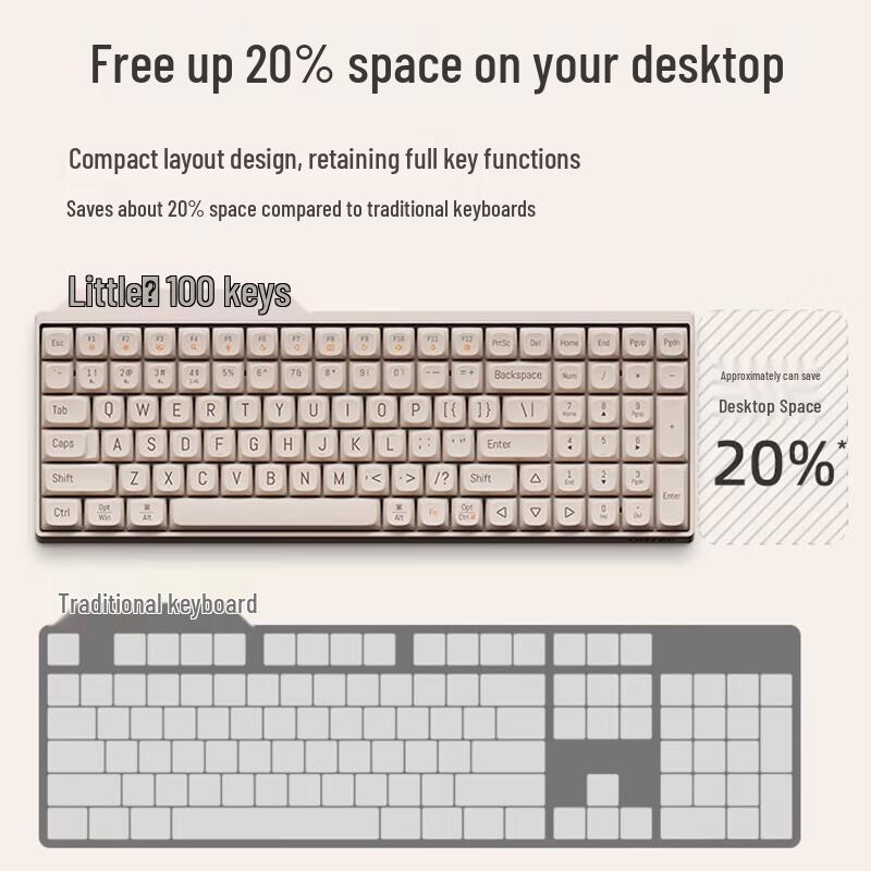 LOFREE Xiaoqiao Series 100-Key Mechanical Keyboard