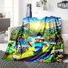 1pc Blanket - Blocky Pixel Game Print Design,Lightweight Blanket for Sofa,Bed- Soft &Warm,Gift for All Seasons
