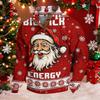 Men's Christmas Novelty Print Long Sleeve Button Placket Pullover Sweatshirt for Winter