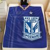 1Pc Lech Poznań Print Flannel Blanket High Quality Warm Comfortable Cover for All Seasons Perfect for Gifts Home Decor