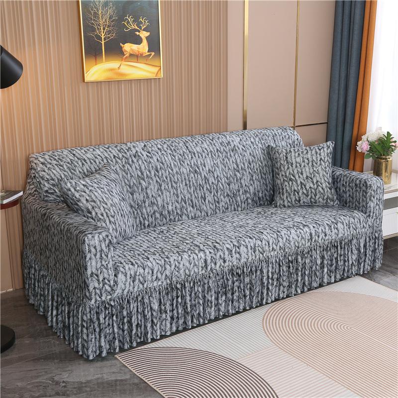 Skirt Sofa Cover Elastic All Inclusive Anti Slip New Sofa Cover Simple Modern Universal Four Seasons