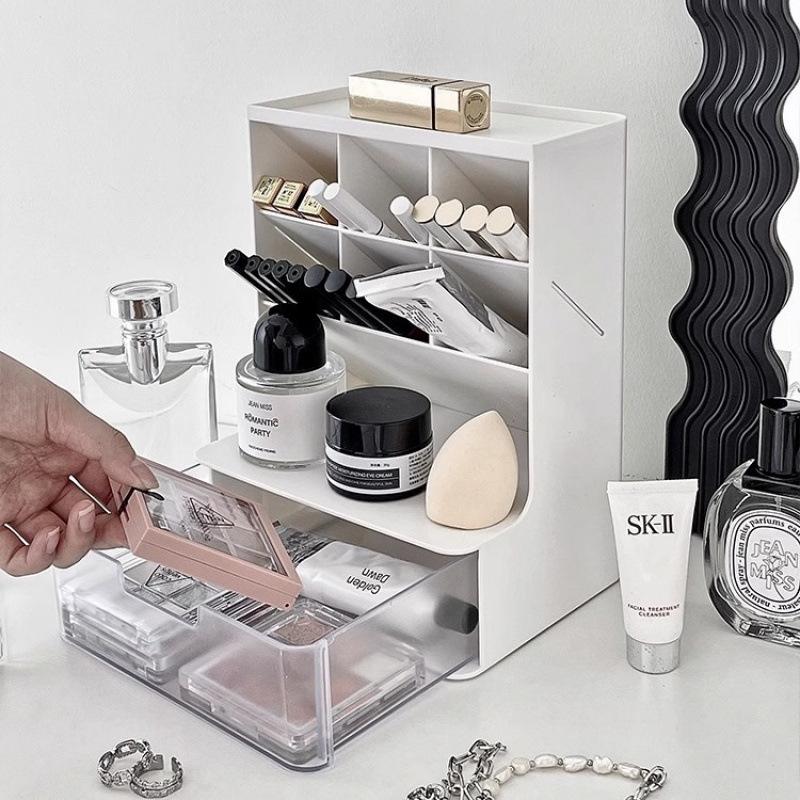 Kosmetik-Organizer im Schubladenstil: Bürsten-, Lippenstift-, Lidschatten-, Hautpflege-Aufbewahrungsregal