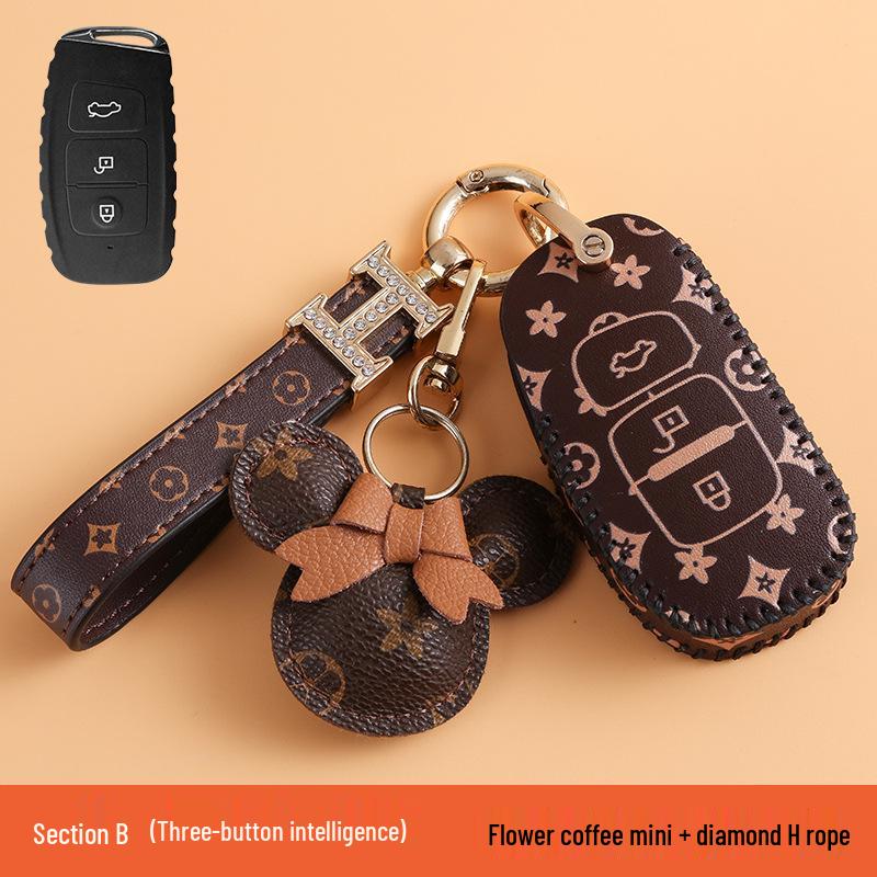 Women's Key Cover Protective Case for FAW Besturn X40/B50/B70/B30/X80/B90/T99