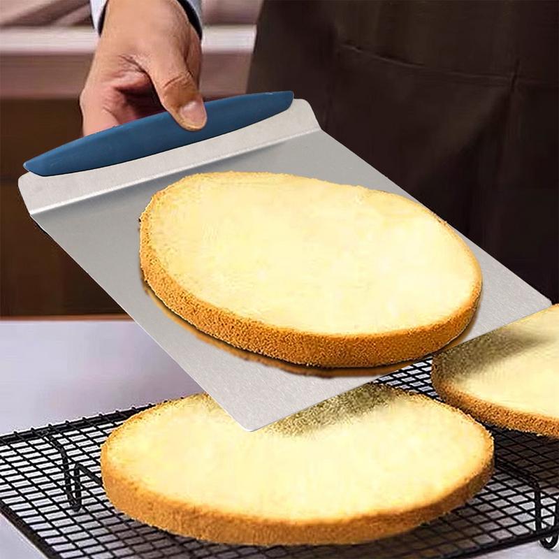 Cake Lifter Spatula Pizza Transfer Bottom Mover Stainless Steel Square Cake Tray Cake Moving Plate Tool For Pastry Chefs Kitchen