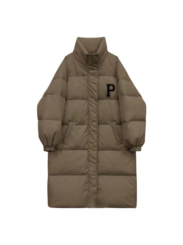 

Женская зимняя одежда из хлопка с наполнителем длиной до колена, женская свободная одежда из хлопка с наполнителем большого размера XXL