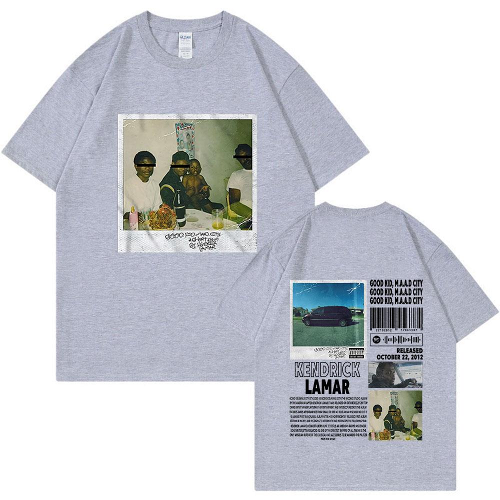 Rapper Kendrick Lamar Good Kid T Shirt Men Women Clothes Hip Hop Music Album Graphic T-shirt Fashion Vintage Oversized Tee Shirt