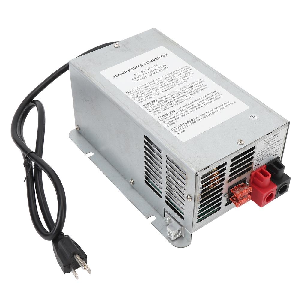 RV Power Converter WF 9855 55 Amp Three Stage Power Charger Replacement for Trailers Camping Vehicles