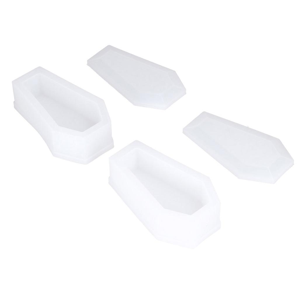 Silicone Halloween Coffin Mold DIY Casting Tool Supplies for Jewelry Box Soap Candle