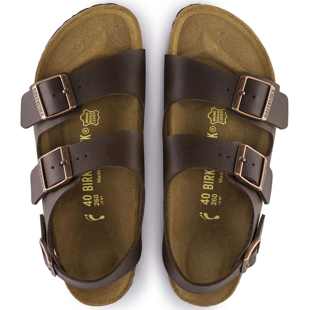 Birkenstock Milano Sandals Dark Size 24cm (Narrow Width), Birko-Flor, Brown,