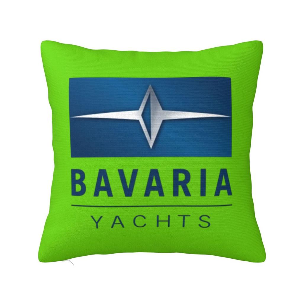 Bavaria Yachts Blue Silver Logo Square Pillowcase Cushion Cover Pillow Case Throw Pillow Cover for Home Sofa Living Room
