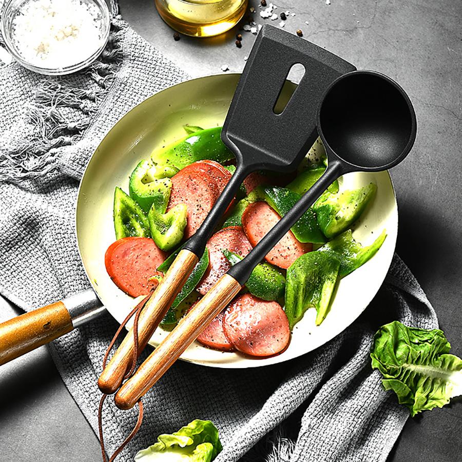 Silicone Cooking Utensils Silicone Shovel Soup Ladle for Baking Mixing Grilling Serving Food Silicone Kitchen Cookware Utensils