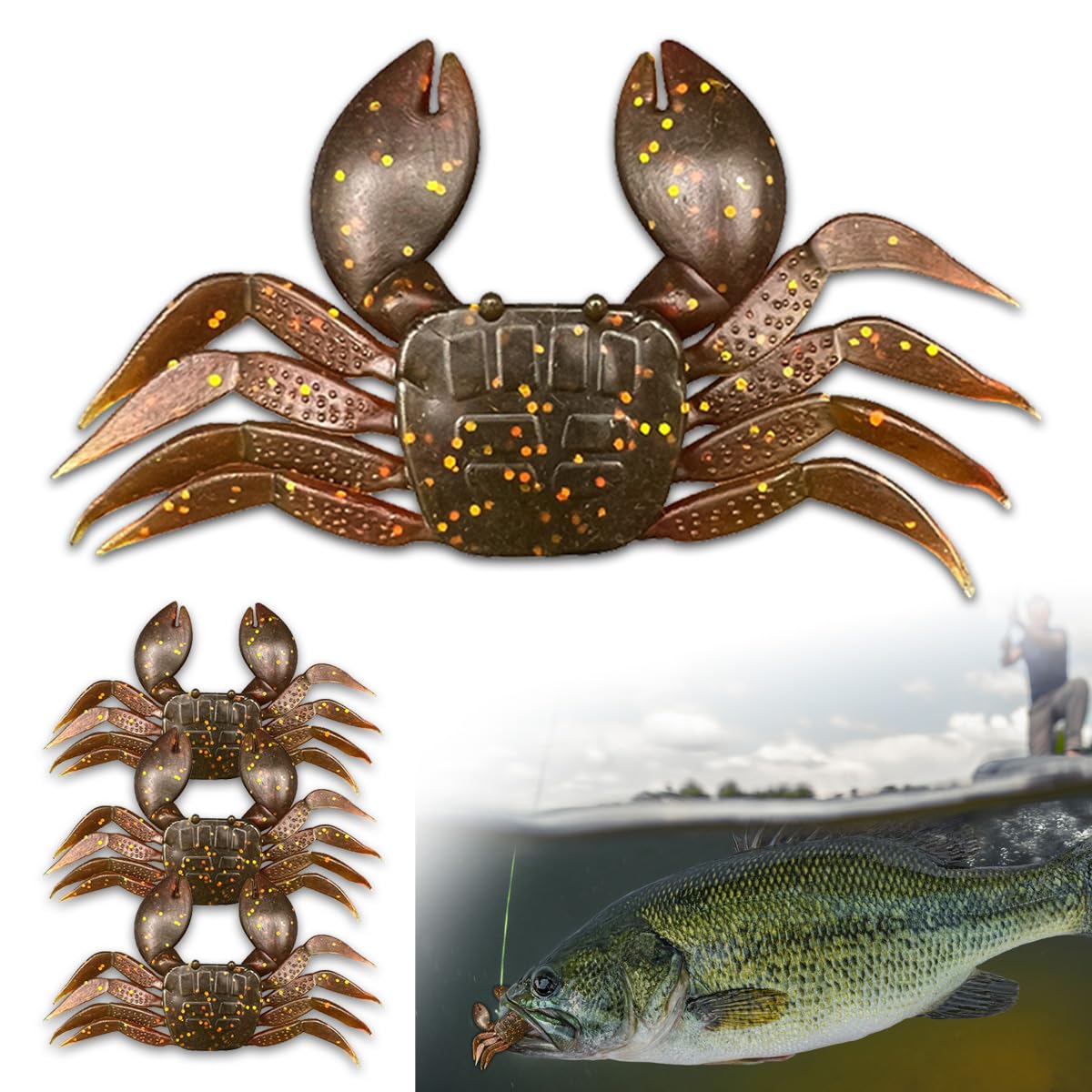 Just like real crab worm chinning fishing bait artificial bait free