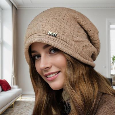 Women's Slimming Loose Knit Beanie - Winter Pullover Hat