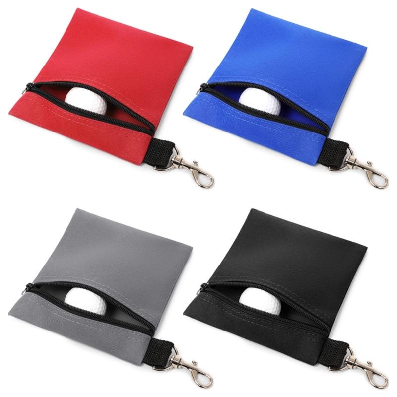 Lightweight Golf Ball Bag Golf Tees Storage Pouch with Carabiner Waist Bag Small Sports Accessory Bag for Men and Women