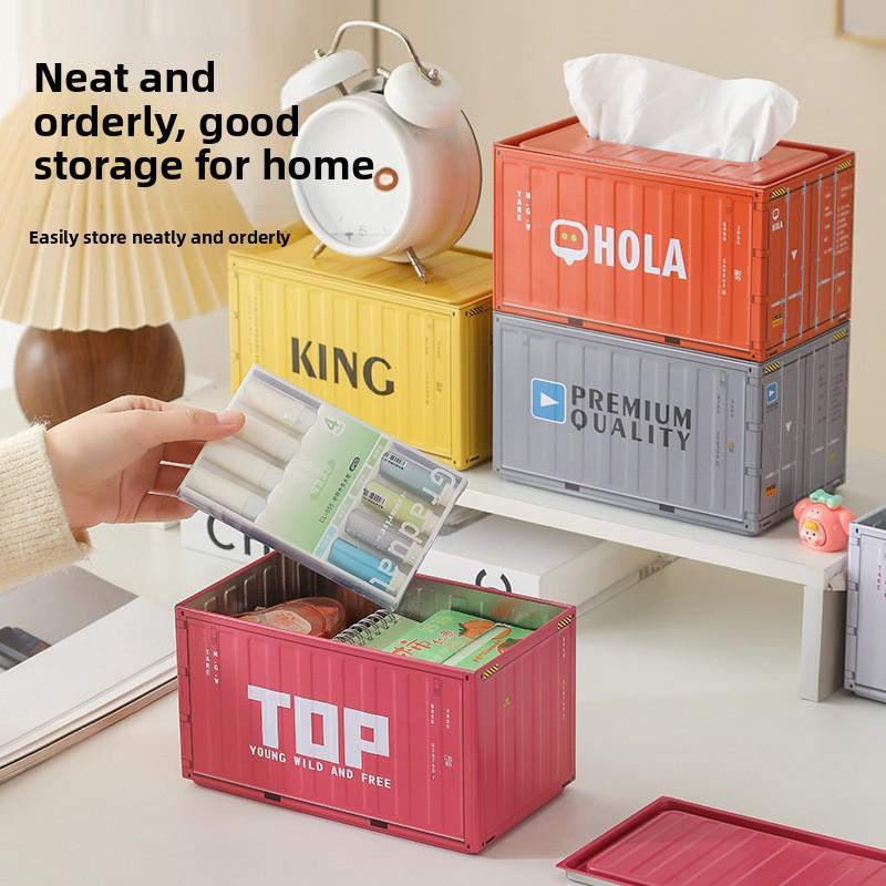 Paper Towel Box Container Iron-wrought Paper Drawer Box Tinplate Creative Paper Drawer Box Household Living Room Simple Style