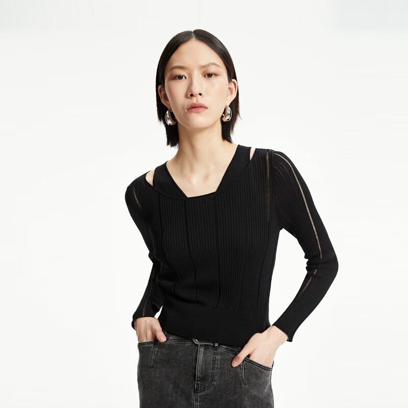 VEROMODA CoutureMade Women's Faux Two-Piece Cutout Knit Top