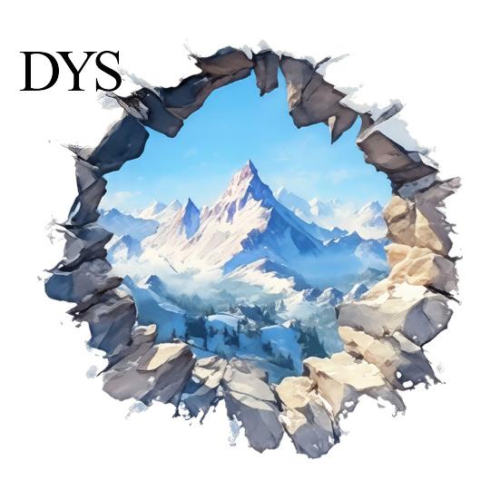 Waterproof Mural for Bathroom Snow Peak Wall Sticker, 3D Landscape Decorative Decal, Durable Fake Window View Decals PVC Film, Living Room Bedroom