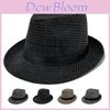 Chapeau Jazz Classique Pour Hommes À Large Bord Protection Solaire Style Décontracté Pour L'Été