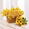 Mini Sunflower Artificial Flower Arrangement for Living Room or Dining Table Decoration