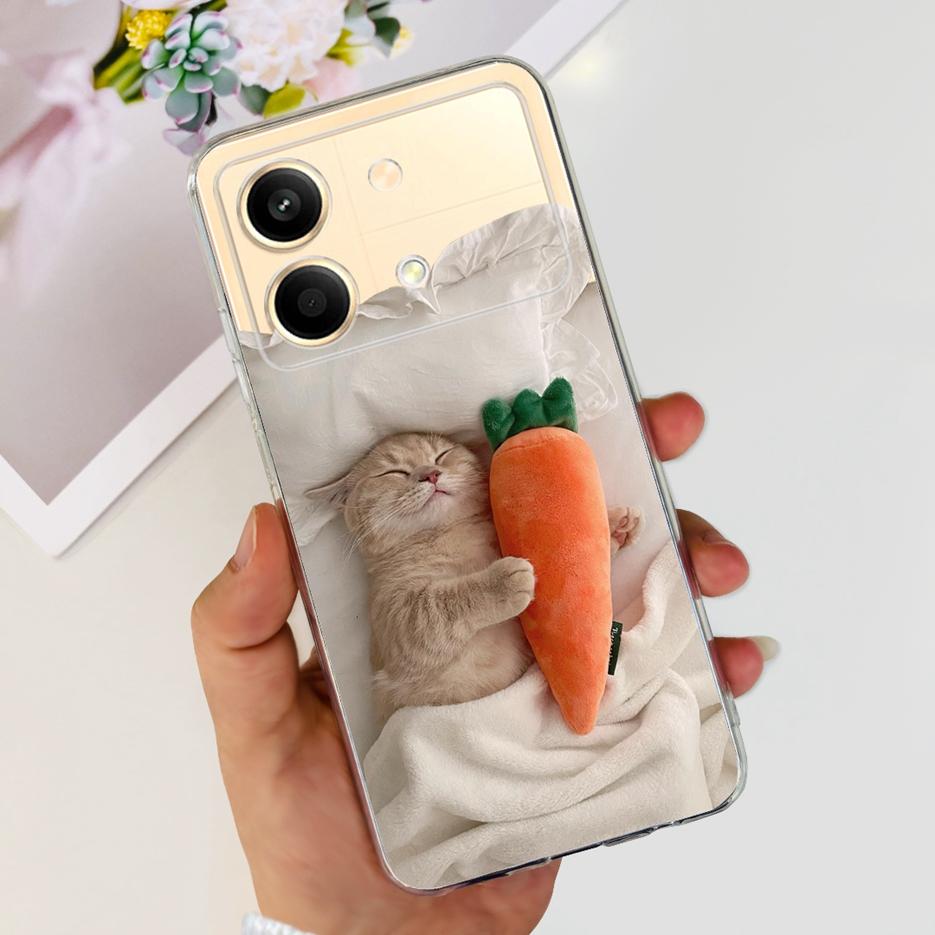 For Xiaomi Poco X6 Pro 5G Case New Fashion Painted Cover Clear Silicone Phone Case For Xiaomi Poco X6 Neo PocoX6 Pro Soft Fundas