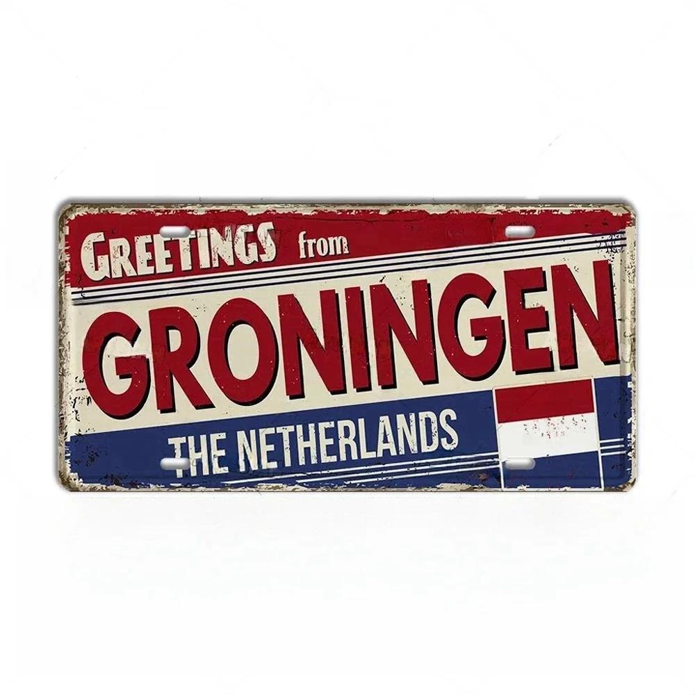 

Нидерланды БЕЛЬГИЯ АВСТРИЯ ЧЕХИЯ ПОЛЬША Ориентир Номерной знак Город Металлический знак Декоративная табличка для автомобиля Человек Пещера Бар Настенный декор 12x8inch20x30cm