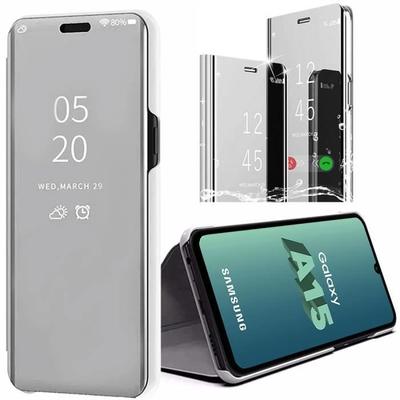Darbelere Dayanıklı Kılıf - Booling - Samsung Galaxy A15 için - Gümüş Rengi - Akıllı Kapaklı Kılıf - Darbelere karşı koruma
