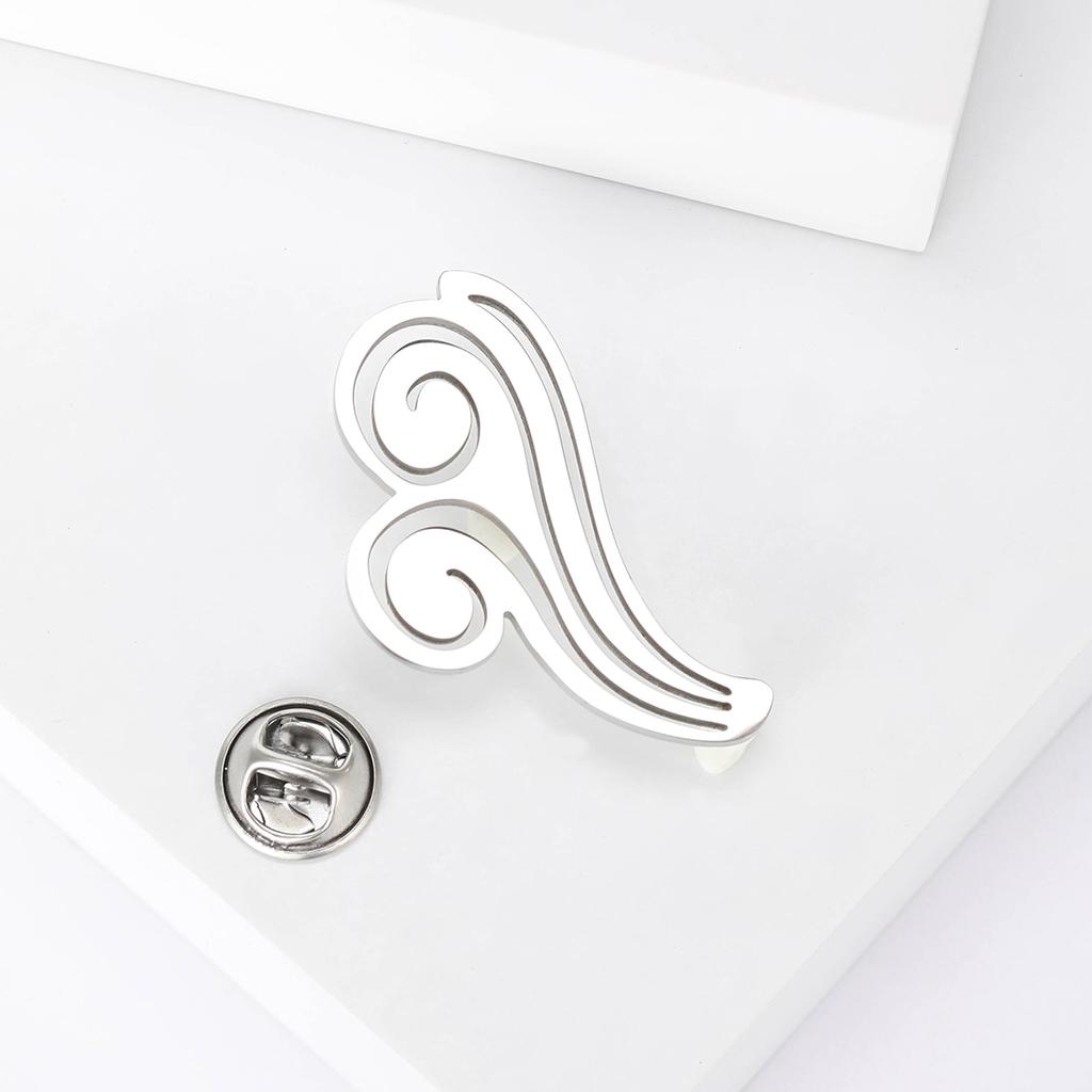 Fashion Creative Smooth Stainless Steel Cloud Brooch Temperament Cute Clothing Accessories Alloy Brooch