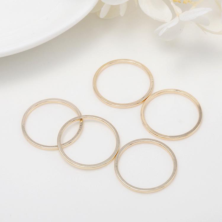 

Zhongxing DIY Ювелирные Аксессуары Медные Закрытые Кольца 14K Gold