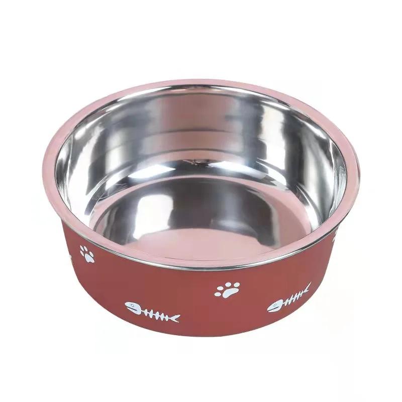 

1PC Pet Stainless Steel Dog Bowl Dog Food Bowl Anti Overturning Dog Drinking Bowl Dog Food Bowl Cat Bowl Accessories for Dogs 12x4.5cm коричневый
